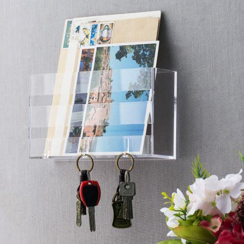 Deluxe Clear Acrylic Wall Mounted Entryway Organizer - MyGift
