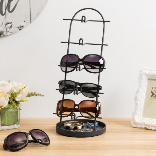 Modern Brown Metal Sunglass Display w/ Tray-MyGift