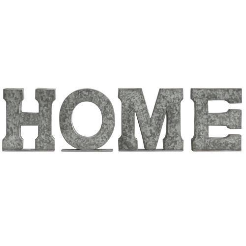 Galvanized Silver Metal Cutout Letters Sign HOME - MyGift