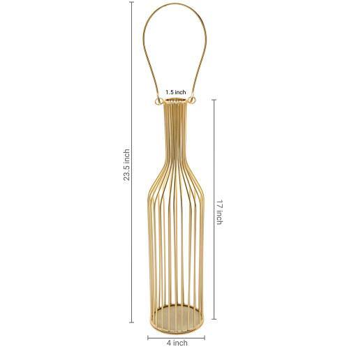 Decorative Brass Metal Wine Bottle Design Cork Basket - MyGift