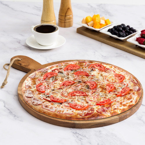 Premium Natural Acacia Solid Wood Pizza Paddle-MyGift