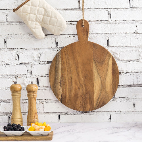Premium Natural Acacia Solid Wood Pizza Paddle-MyGift
