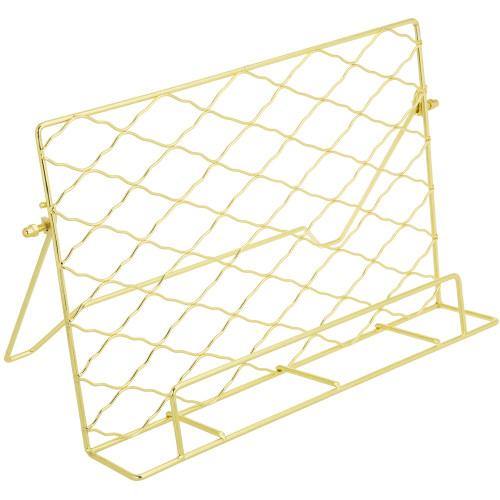 Brass Tone Metal Wire Cookbook/Tablet Stand - MyGift