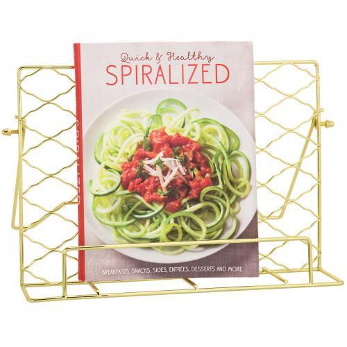 Brass Tone Metal Wire Cookbook/Tablet Stand - MyGift