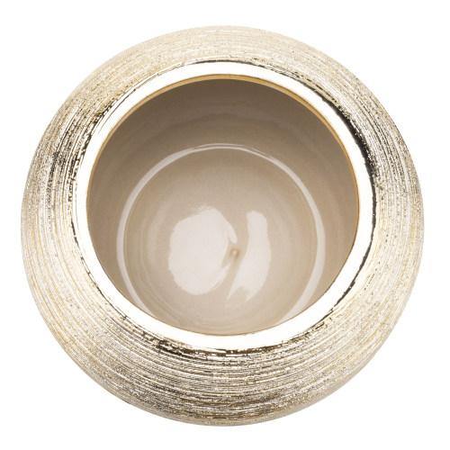 Round Gold-Tone Ceramic Vase - MyGift