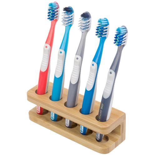 Wall Mounted Natural Bamboo Toothbrush Holder - MyGift