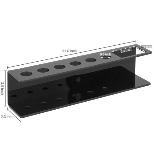 6 Slot Black Acrylic Magnetic Dry Erase Marker Organizer - MyGift