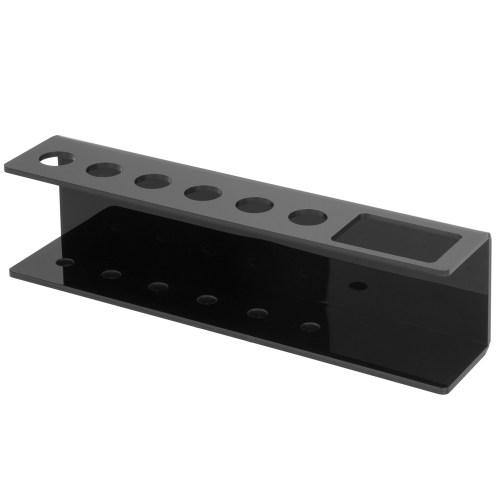 6 Slot Black Acrylic Magnetic Dry Erase Marker Organizer - MyGift