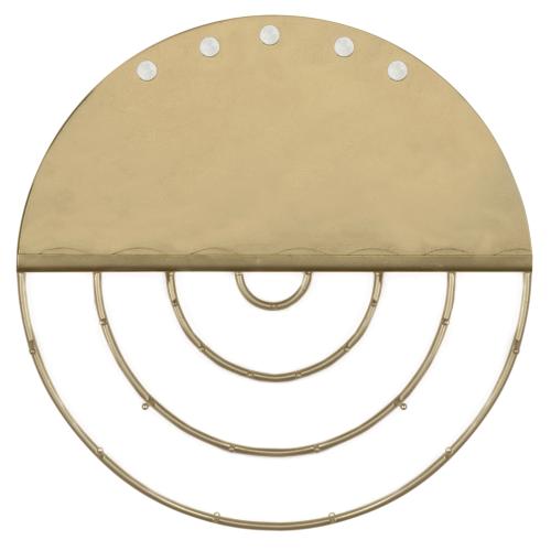 Brass Tone Metal Wall Mounted Jewelry Display with Memo Board-MyGift