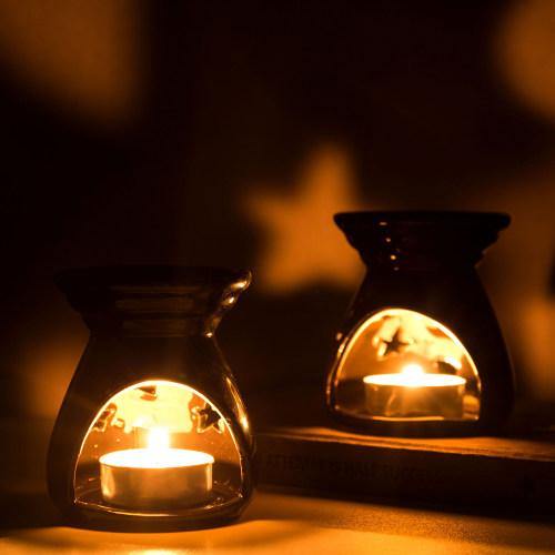 Black Ceramic Aromatherapy Burner, Set of 2 - MyGift