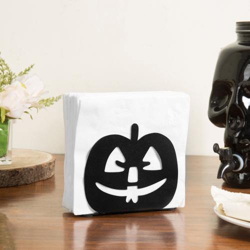 Black Pumpkin Jack-O-Lantern Napkin Holder - MyGift