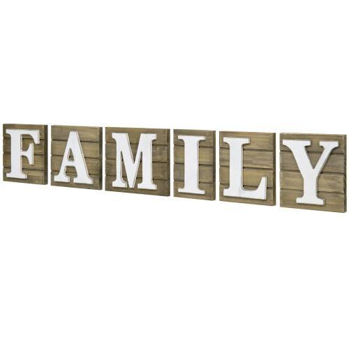 Rustic Brown Wood FAMILY Sign - MyGift