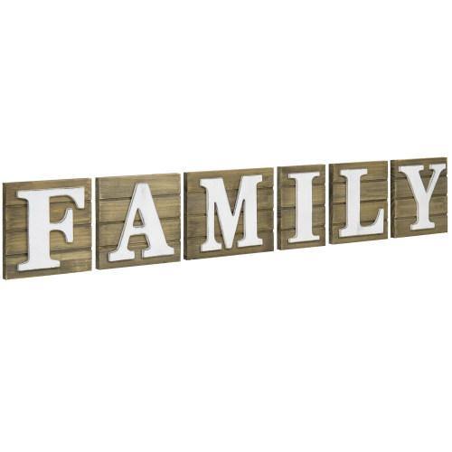 Rustic Brown Wood FAMILY Sign - MyGift