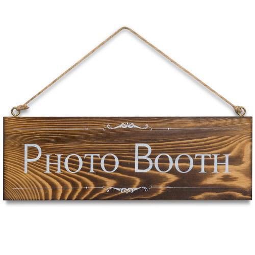 Rustic Dark Brown Wood Photo Booth Sign - MyGift