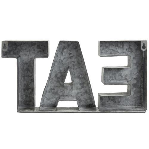 Galvanized Silver Metal Cutout Letters Sign EAT - MyGift