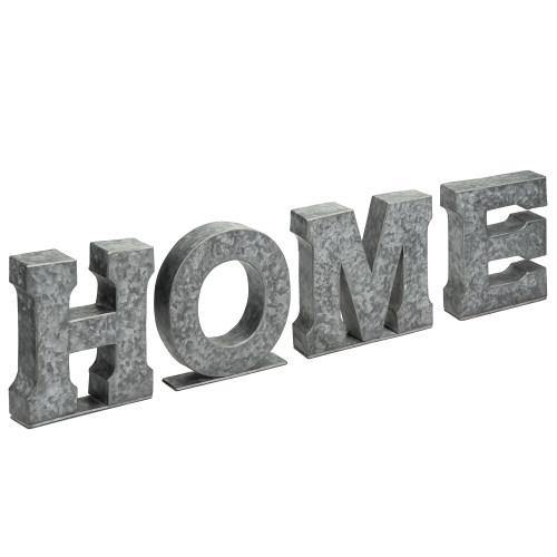 Galvanized Silver Metal Cutout Letters Sign HOME - MyGift