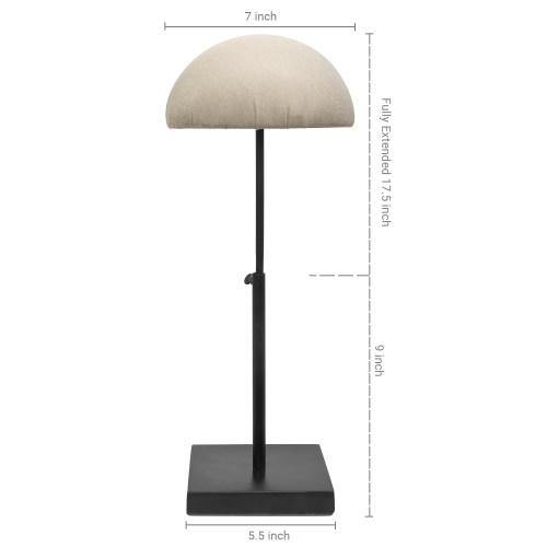 Adjustable Black Metal Hat & Wig Tabletop Display Stand - MyGift