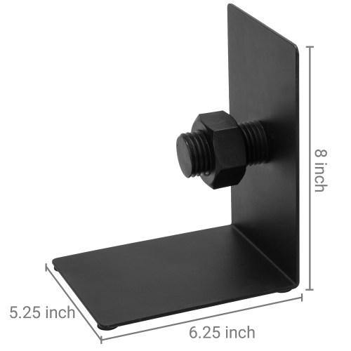 Industrial Nuts and Bolts Design Black Metal Bookends, Set of 2 - MyGift