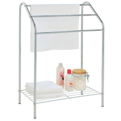 Freestanding Chrome-Plated Metal 3 Tier Towel Rack - MyGift