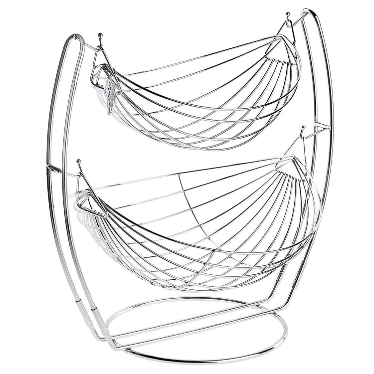 Chrome Double Hammock Produce Rack-MyGift