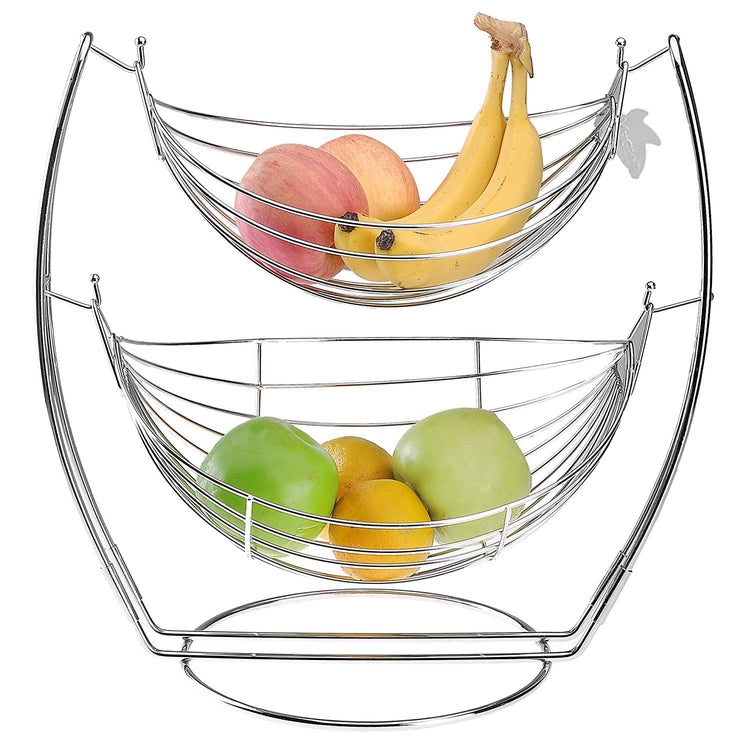 Chrome Double Hammock Produce Rack-MyGift