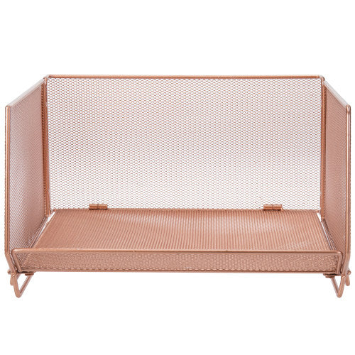 Deluxe Stackable Copper Metal Wire Mesh Produce Basket, Set of 2-MyGift
