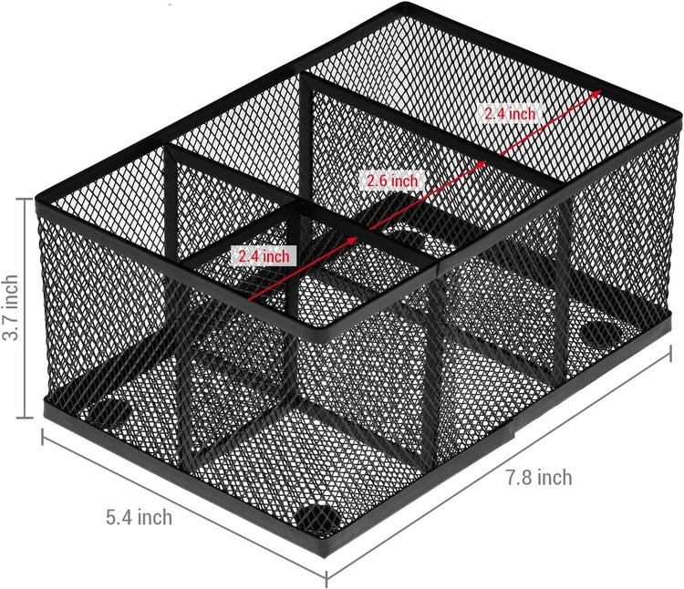 Black Metal Mesh Office Organizer-MyGift
