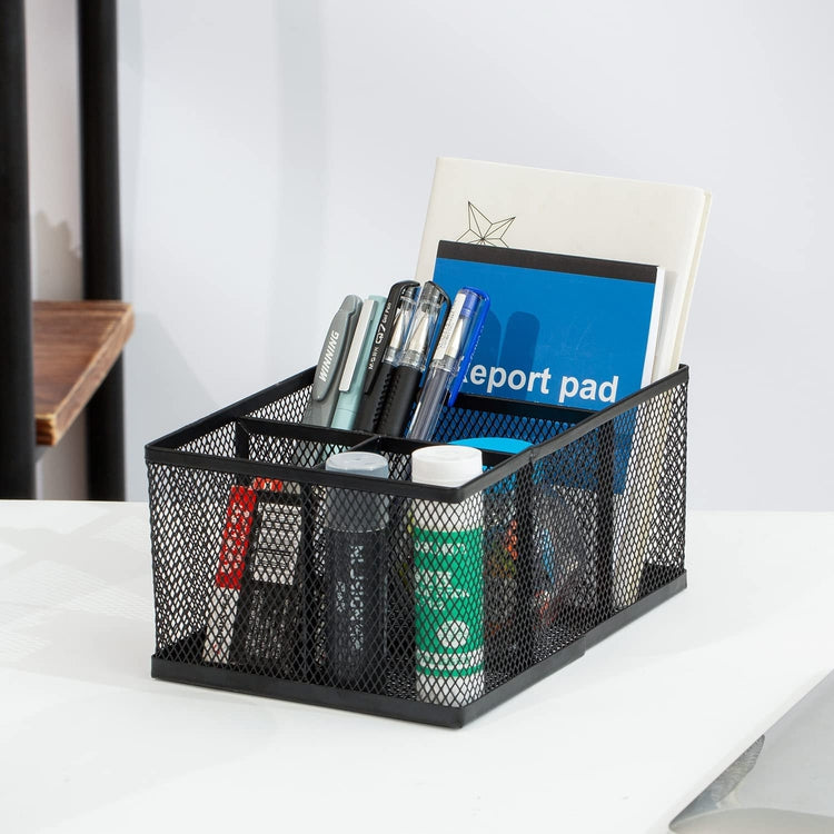 Black Metal Mesh Office Organizer-MyGift