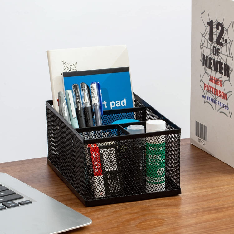 Black Metal Mesh Office Organizer-MyGift
