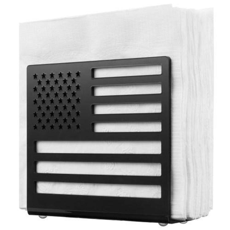 Acrylic Cutout USA Flag Design Tabletop Napkin Holder