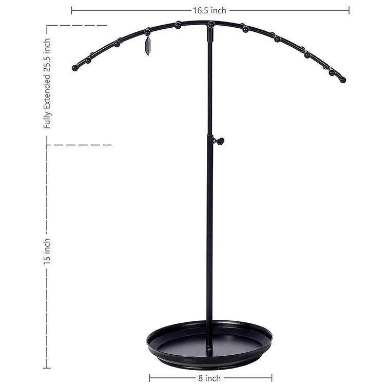 Adjustable Arched Design Jewelry Display Stand w/Tray