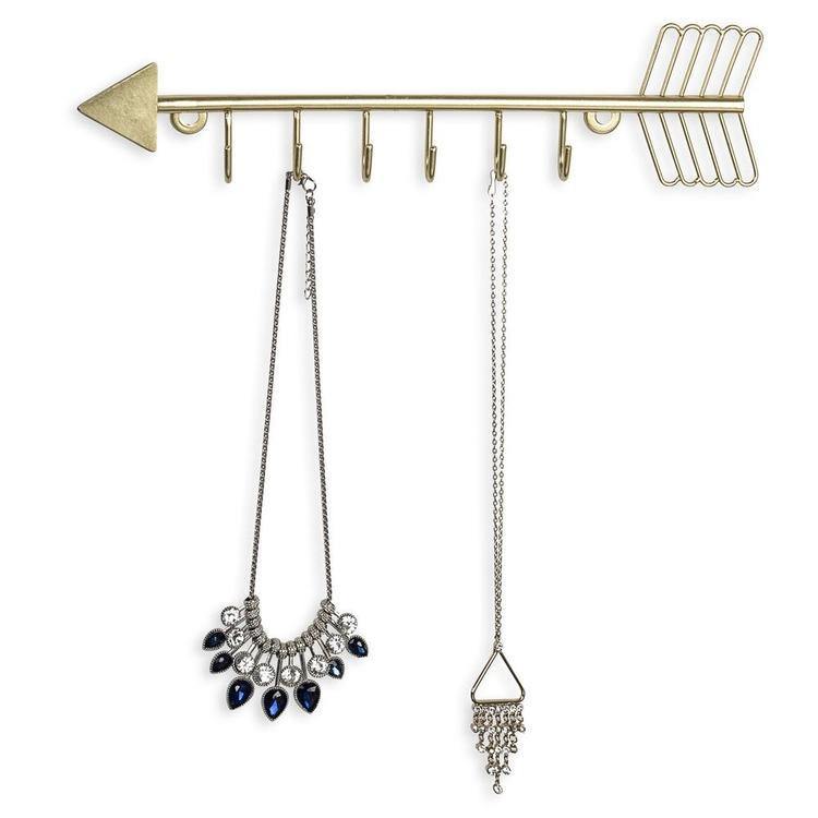 Arrow Design Brass-Tone Metal Jewelry Hanging Rack - MyGift