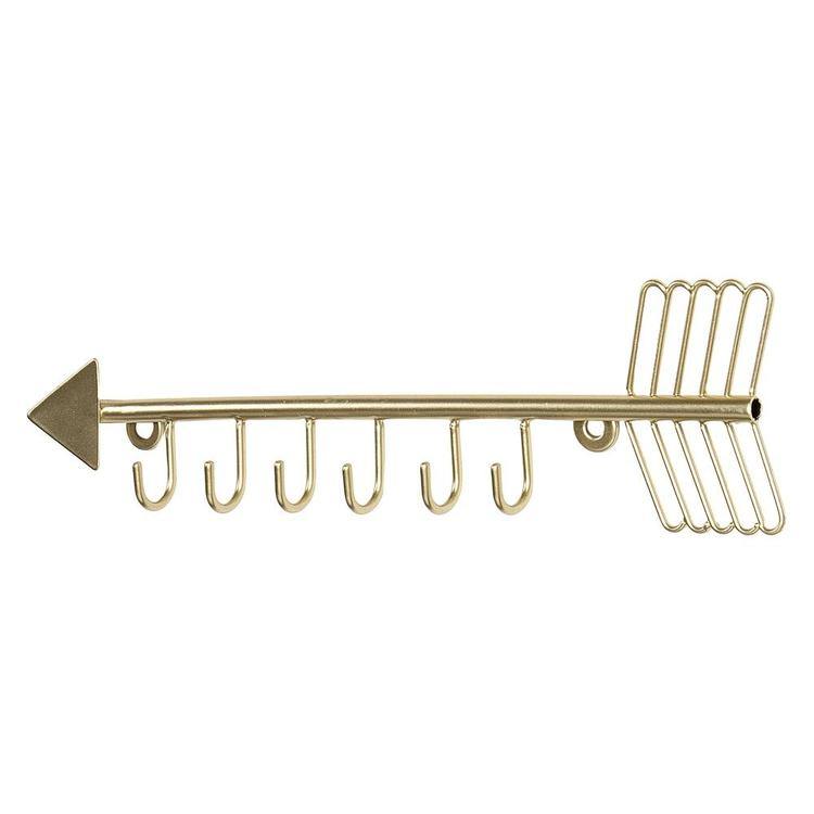 Arrow Design Brass-Tone Metal Jewelry Hanging Rack - MyGift
