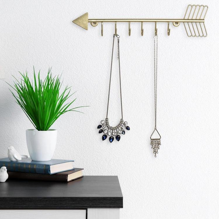 Arrow Design Brass-Tone Metal Jewelry Hanging Rack – MyGift