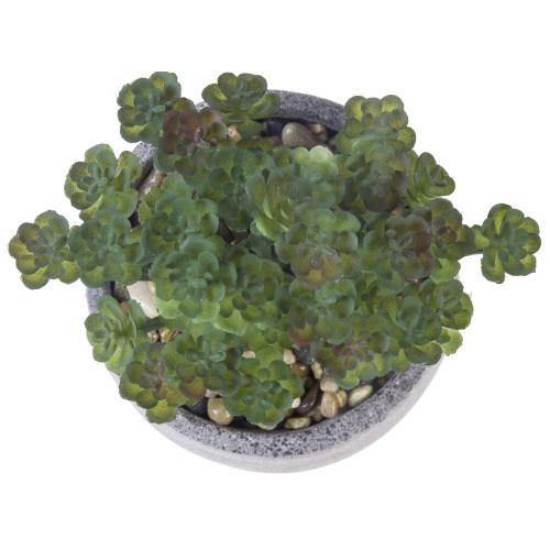 Artificial Plant with Speckled Gray Cement Pot - MyGift