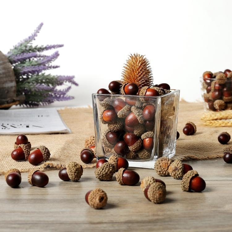 Assorted Artificial Acorn Caps, Autumn Vase Filler Decorations. 100 pieces
