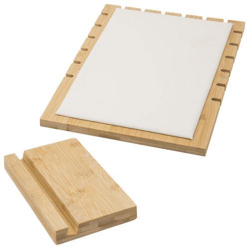 Bamboo & White Panel Jewelry/Necklace Display, Set of 2 - MyGift