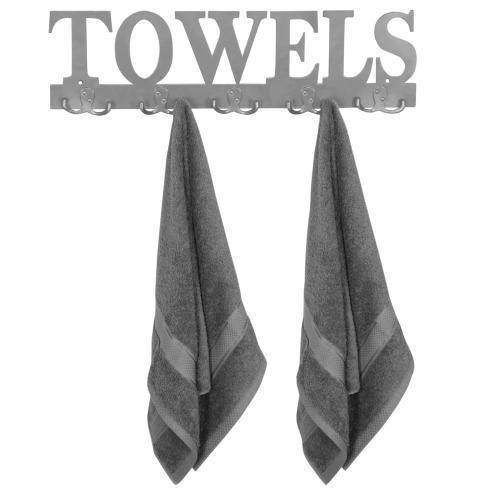 Bathroom Rack with Cutout Design, Silver Metal - MyGift