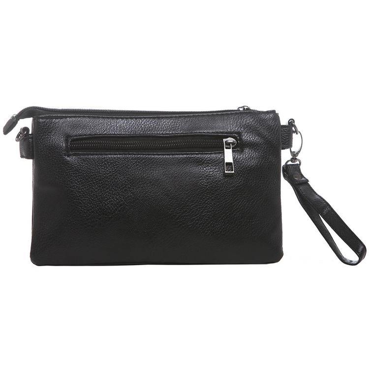 Black Gunmetal Skulls Studded Crossbody Mini Bag