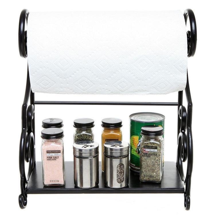 MyGift Scrollwork Paper Towel Holder - Thumbnail 2