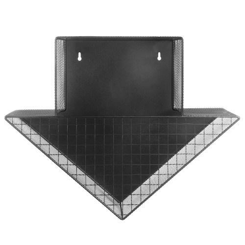 Black Metal Mesh Arrow Design Wall Mounted Kitchen Storage - MyGift