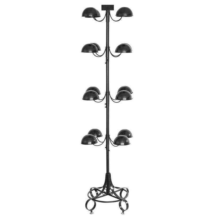 Black Metal Rotating Hat & Wig Holder Rack - MyGift