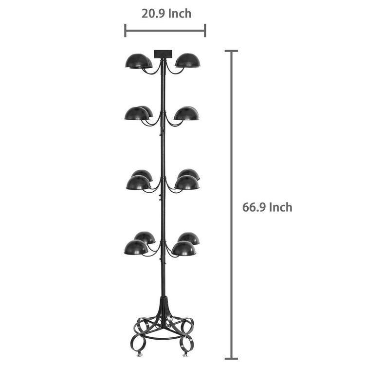 Black Metal Rotating Hat & Wig Holder Rack - MyGift