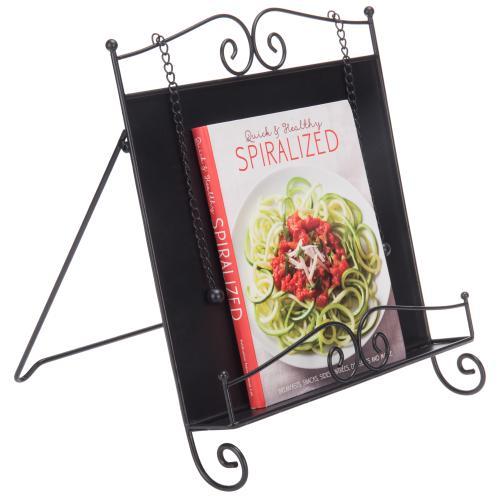 Black Metal Scrollwork Cookbook Holder