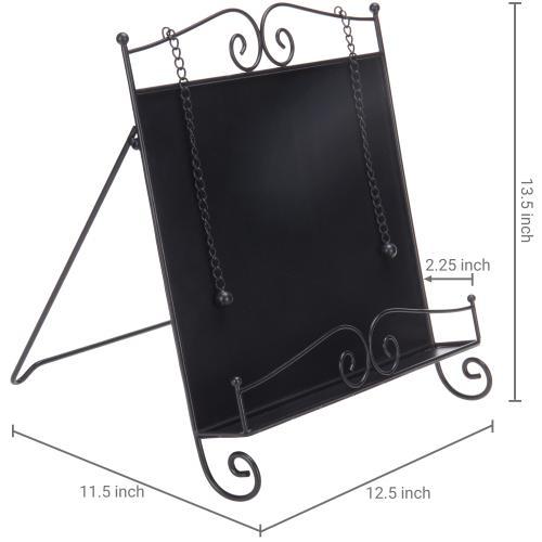 Black Metal Scrollwork Cookbook Holder