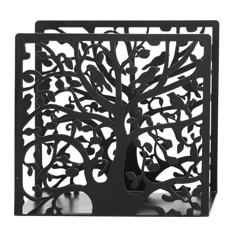 Black Metal Tree & Bird Design Tabletop Napkin / Tissue Holder - MyGift Enterprise LLC