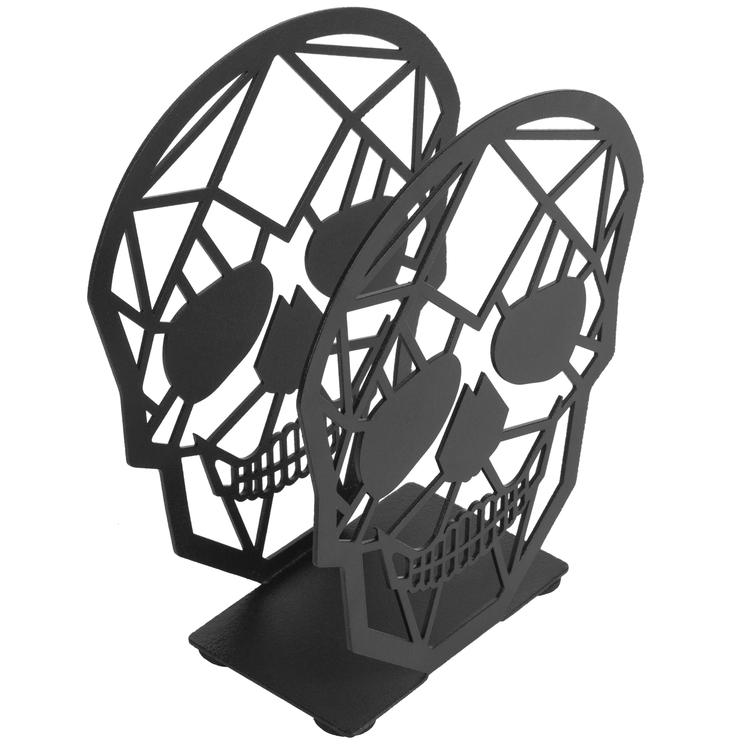 Black Skull Design Metal Napkin Holder