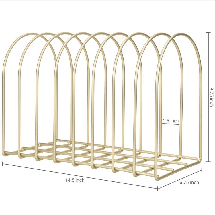 Brass Toned Wire Arch Organizer Rack