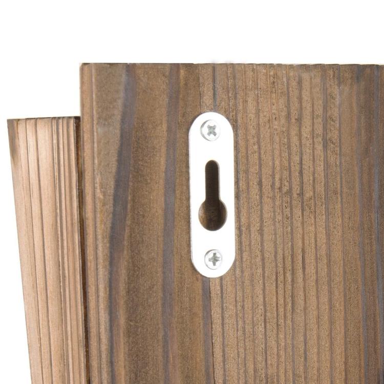 Wall-Mounted Wood Mail Sorter with Chalkboard Panels & Key Hooks - MyGift Enterprise LLC