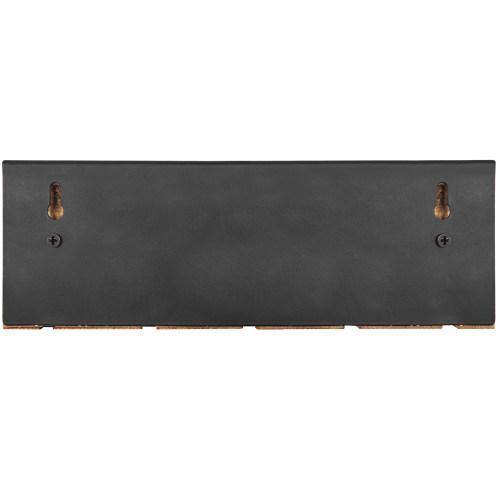 Burnt Solid Wood & Matte Black Entryway Shelf Rack with 5 Key Hooks - MyGift